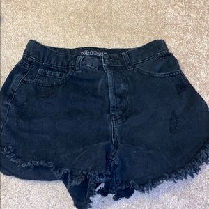 Women’s black jean shorts